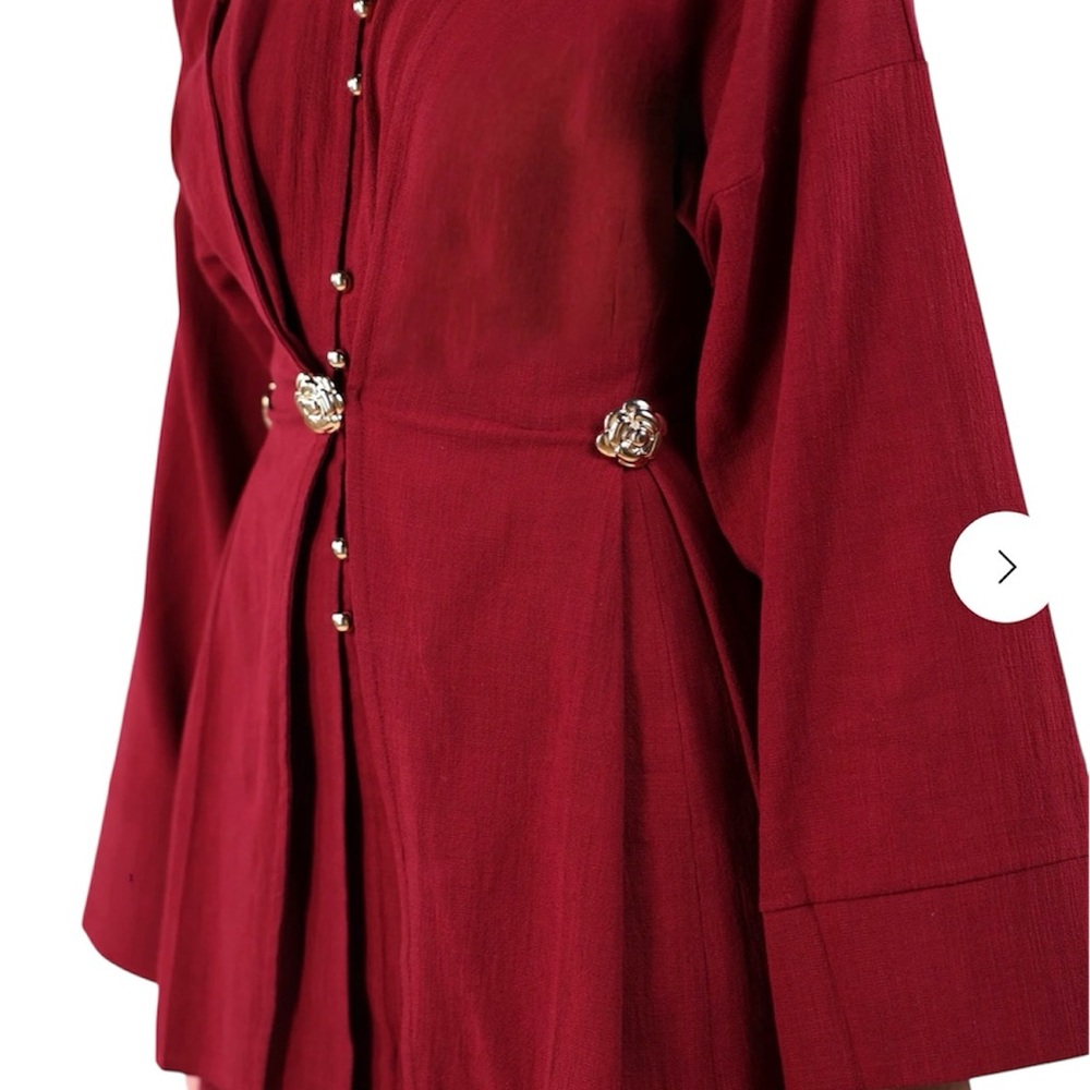 Batul the Collection Dana Top | Maroon - Picture 3 of 4
